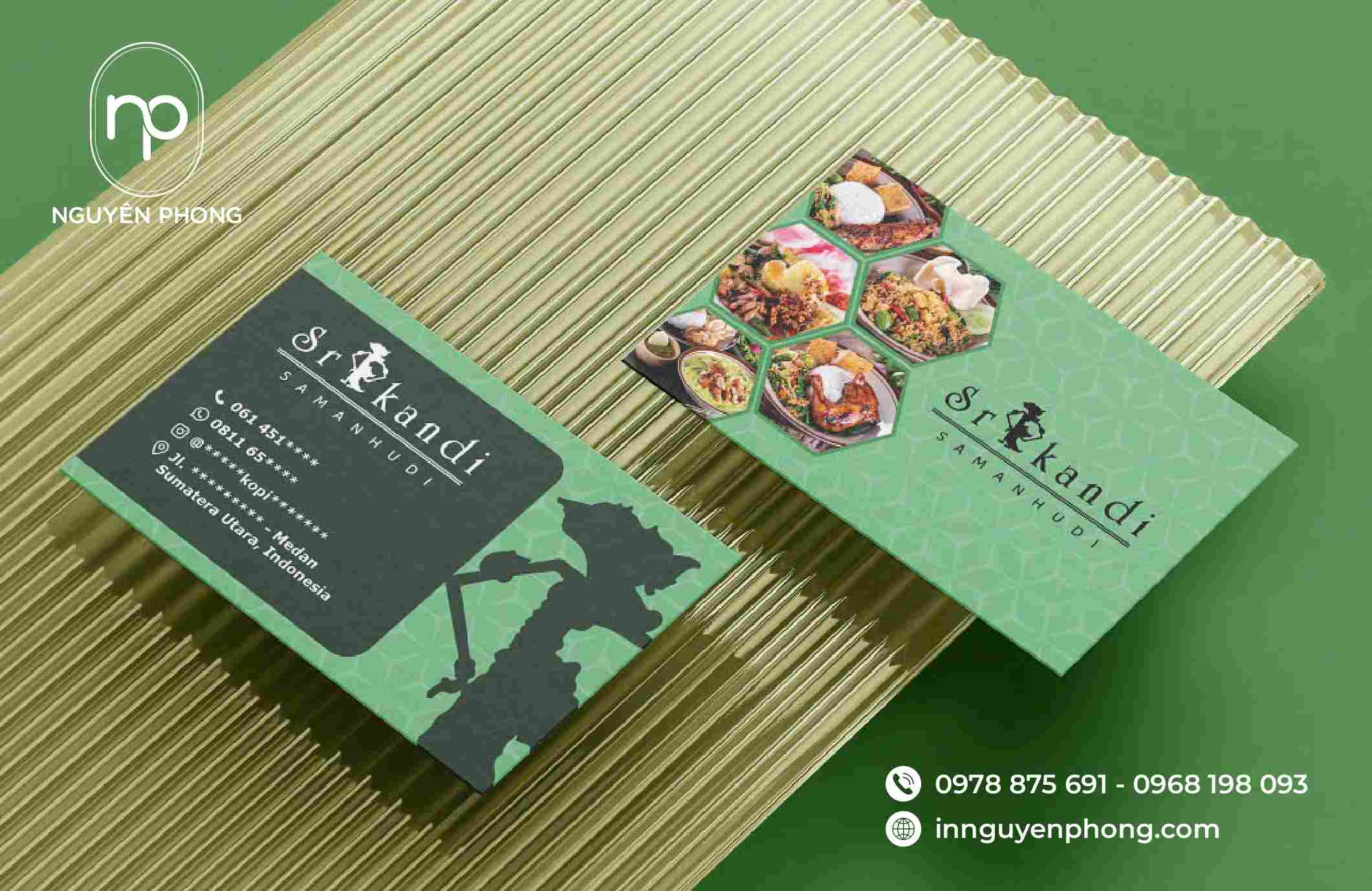 Mẫu namecard giấy mỹ thuật nhà hàng